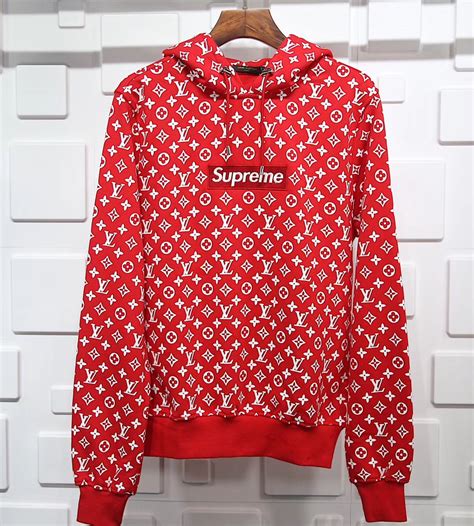 hoodie supreme x lv|supreme and louis vuitton hoodie.